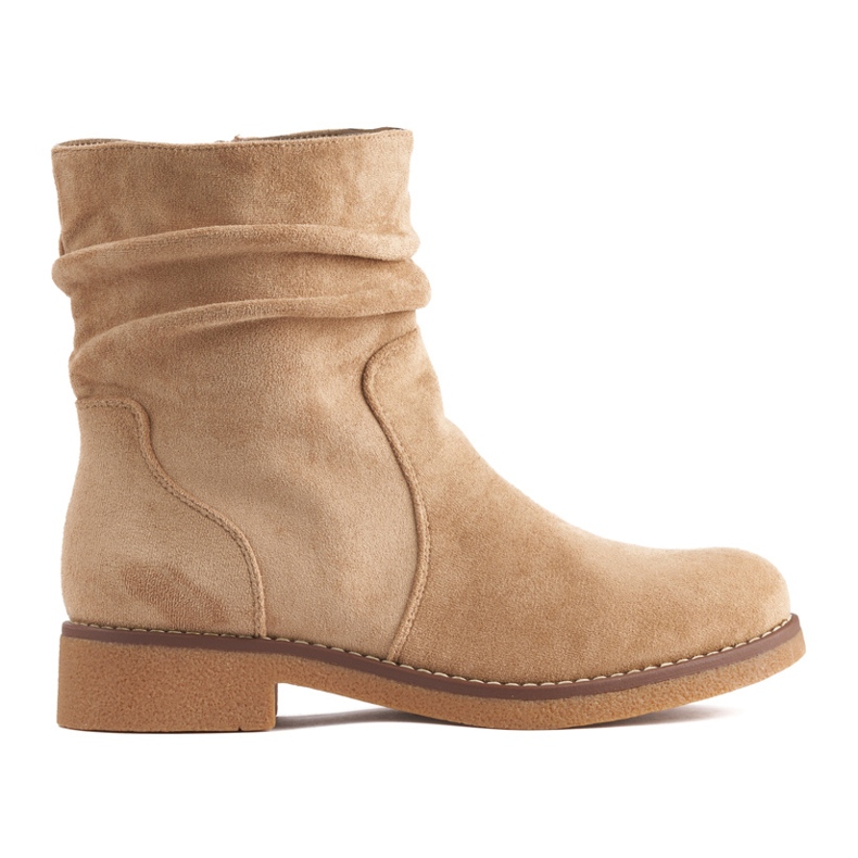 Women's beige suede ankle boots Women's beige suede ankle boots