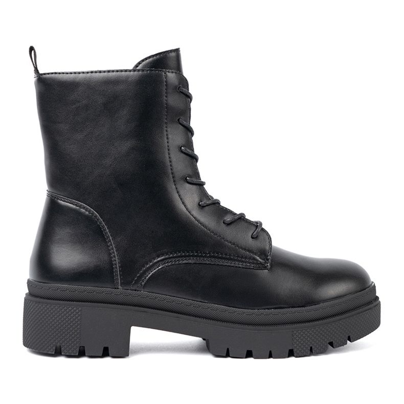 Black lace-up women's boots Black lace-up women's boots
