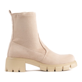 Ladies' beige boots