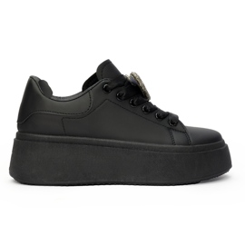 Black women's platform sneakers