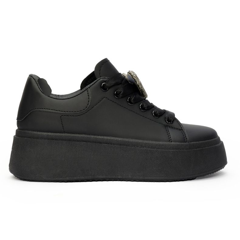 Black women's platform sneakers