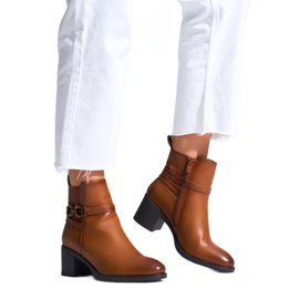 Camel women's ankle boots with a block heel brown Camel women's ankle boots with a block heel brown