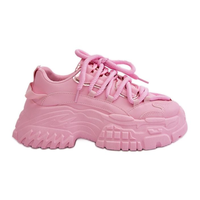 Women's Sneakers With Massive Sole Pink Nevela Women's Sneakers With Massive Sole Pink Nevela