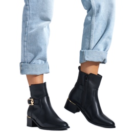 Black elegant ankle boots