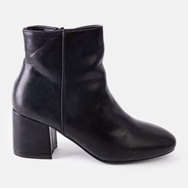 Black elegant ankle boots with a heel Hale