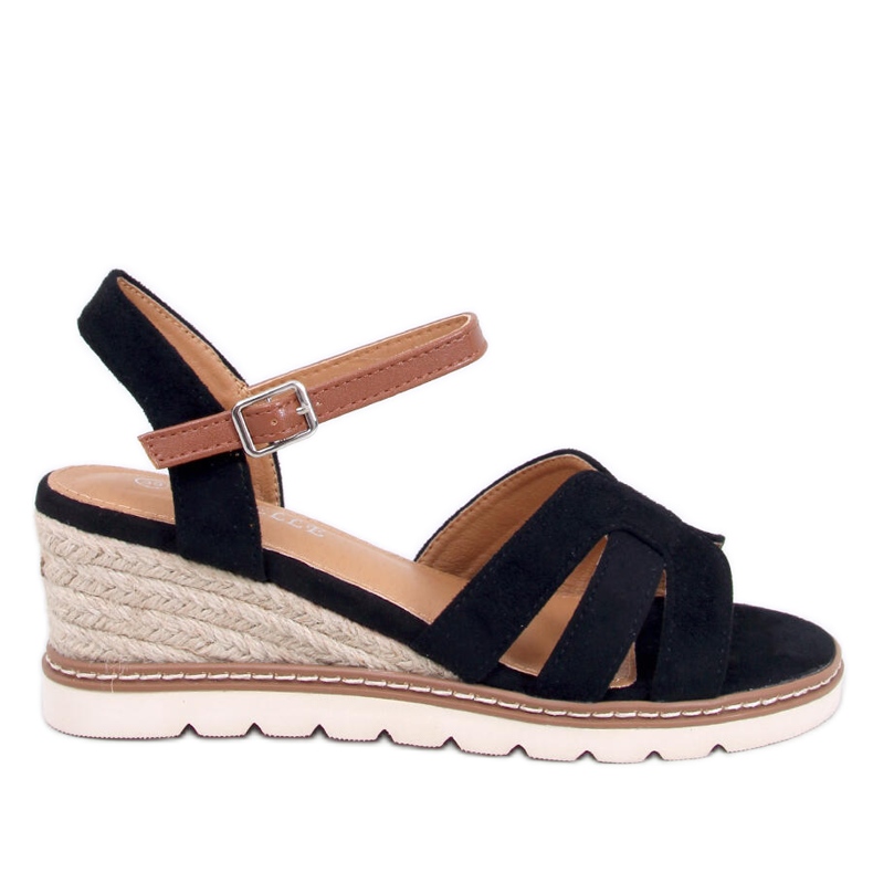 Rosco Black wedge espadrille sandals Rosco Black wedge espadrille sandals