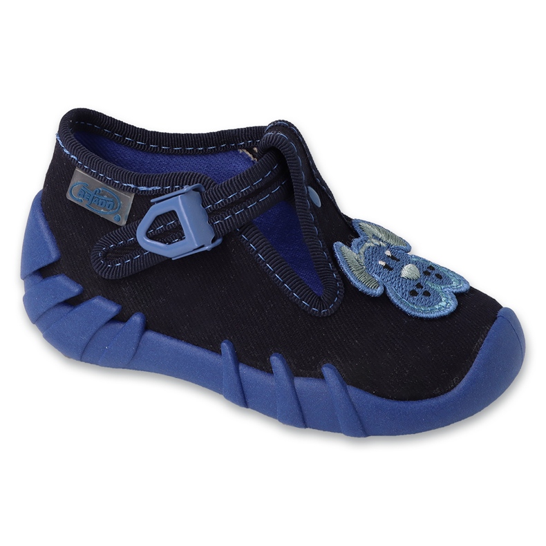 Befado children's slippers with application 110P500, navy blue