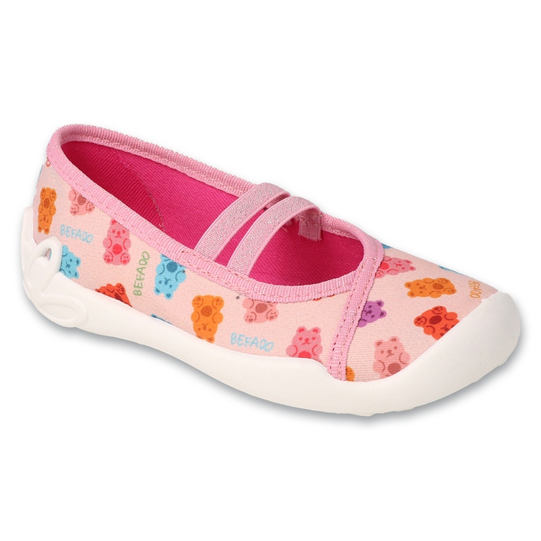 Befado children's slippers 116X330 pink in a teddy bear