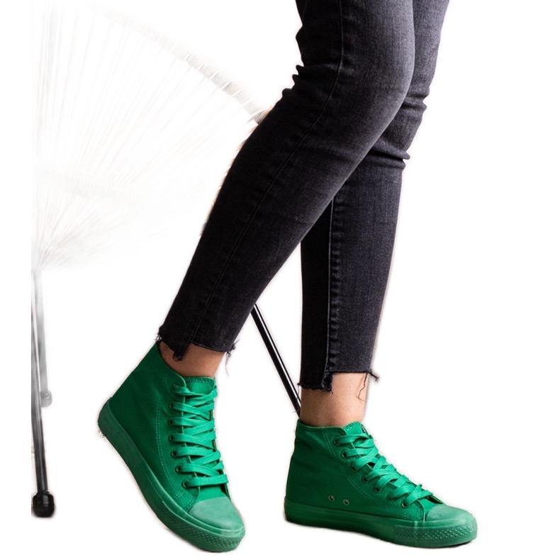 Bez marki Green Rafife high top sneakers