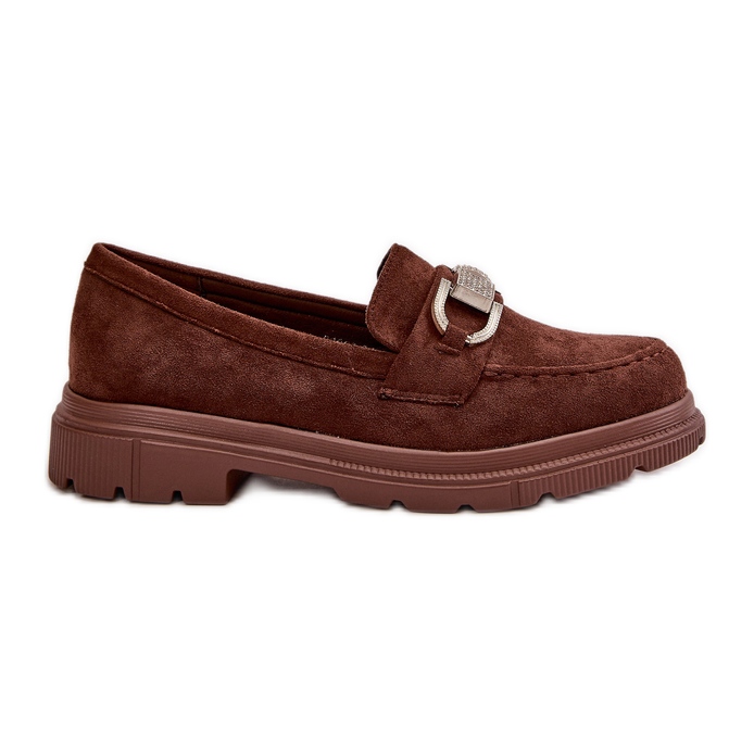 Women's Eco Suede Moccasins With Decoration Brown Wistera