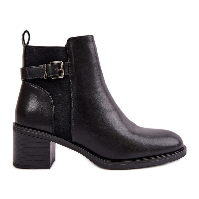 Women's Insulated Ankle Boots With Buckle Black Nevillira