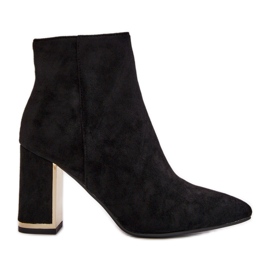 Women's Ankle Boots With Zipper Insulated Eco Suede Black Mevair Women's Ankle Boots With Zipper Insulated Eco Suede Black Mevair