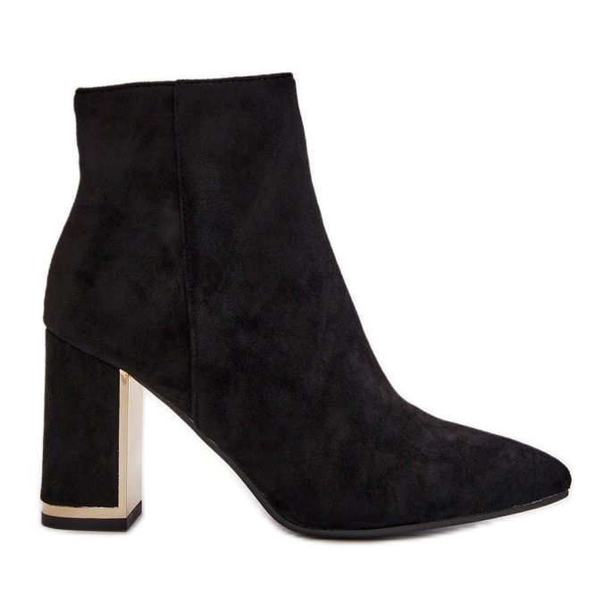 Women's Ankle Boots With Zipper Insulated Eco Suede Black Mevair Women's Ankle Boots With Zipper Insulated Eco Suede Black Mevair