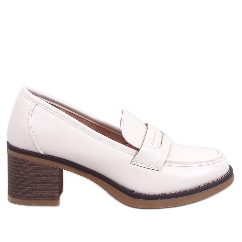 Ramona Beige High Heel Moccasins