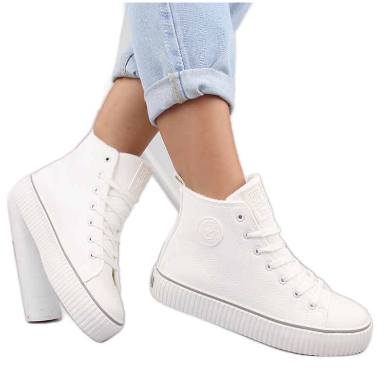 Insulated high-top sneakers white Big Star OO274788