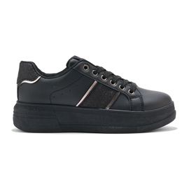Black women's sneakers on the platform