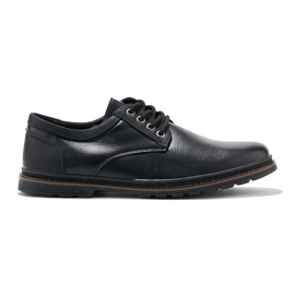 Men's black lace-up shoes