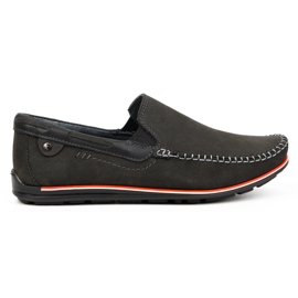 KOMODO Men's 920K Leather Moccasins Black