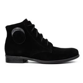 Olivier Women's suede insulated ankle boots 1024 black