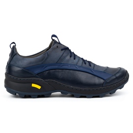 Olivier Men's leather trekking shoes 405KZ blue Olivier Men's leather trekking shoes 405KZ blue