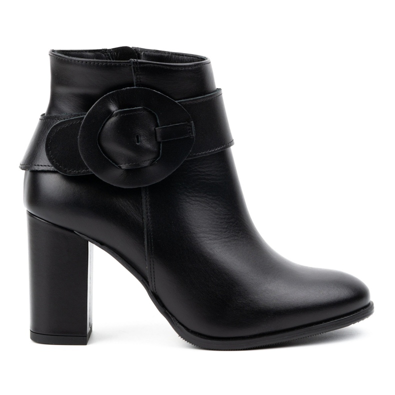Olivier Women's leather ankle boots on a heel 1046 black Olivier Women's leather ankle boots on a heel 1046 black