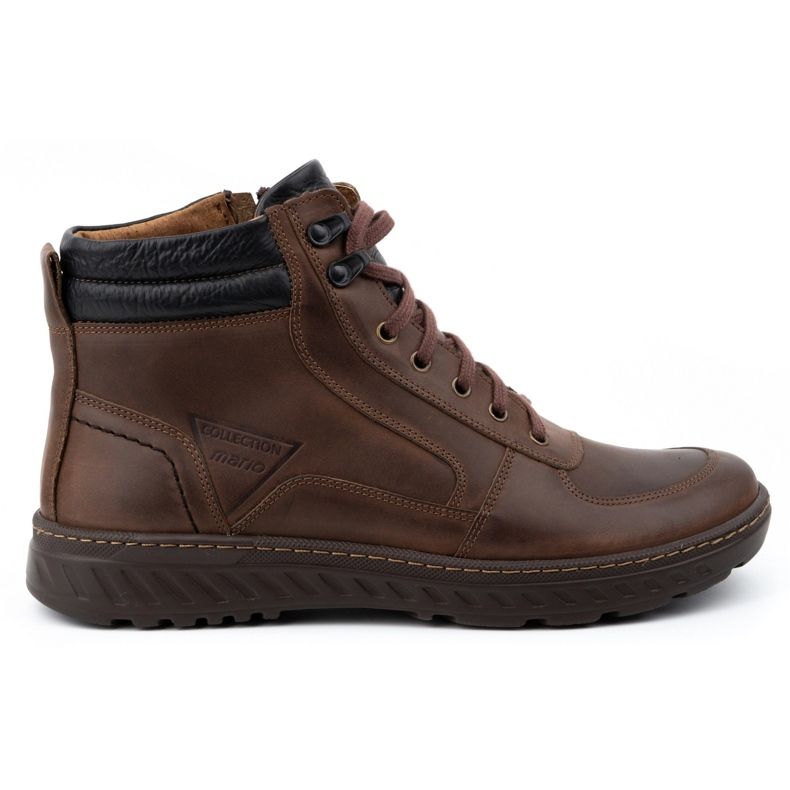 Olivier Men's winter boots leather ankle boots 950MP brown Olivier Men's winter boots leather ankle boots 950MP brown