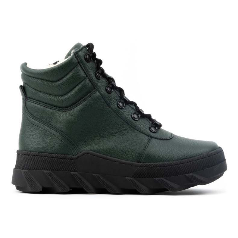 WASAK Women's shoes ankle boots snow boots winter leather 0697W green
