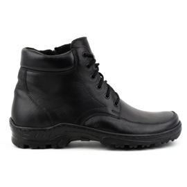 WASAK Men's shoes insulated ankle boots leather Polish 0151W black