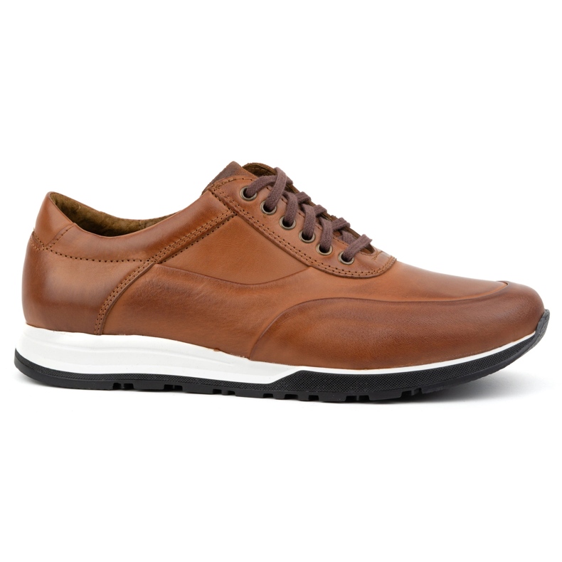 Olivier Men's leather sports casual shoes 902KNT Ax brown Olivier Men's leather sports casual shoes 902KNT Ax brown