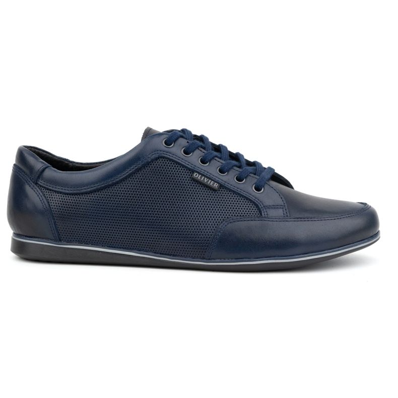 Olivier Men's casual leather shoes 410KNT navy blue Olivier Men's casual leather shoes 410KNT navy blue