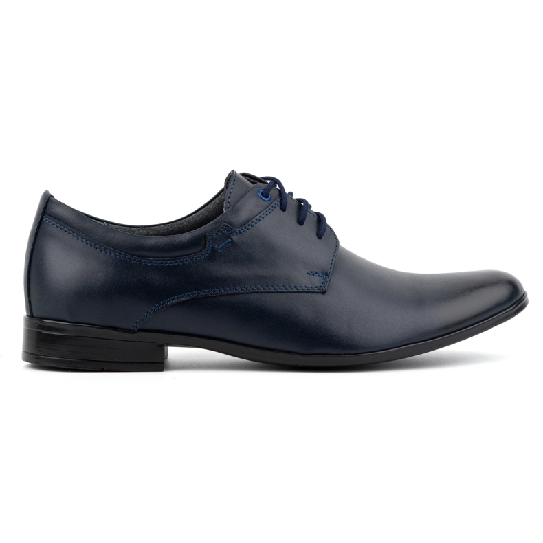 Olivier Men's leather formal shoes 263LU navy blue