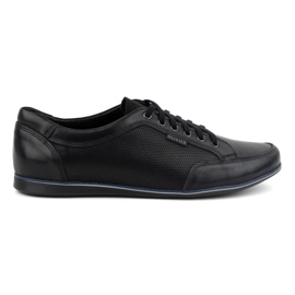 Olivier Men's casual leather shoes 410KNT black