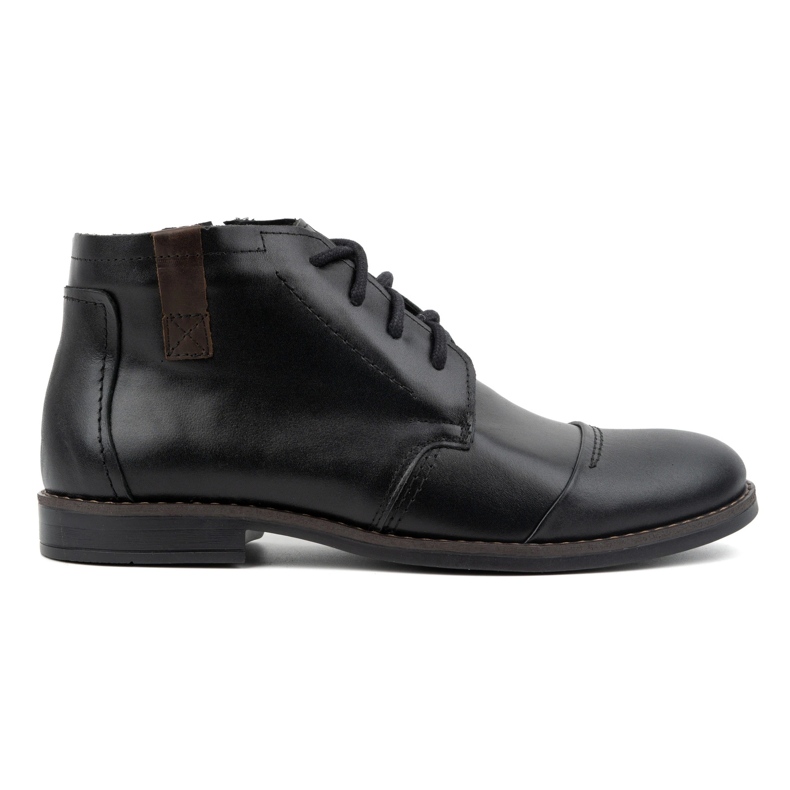 Olivier Men's winter shoes elegant ankle boots 282LU black