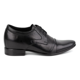 Olivier Men's leather elevator shoes elegant formal P12 black