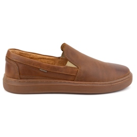Men's slip-on shoes made of genuine leather POLBUT 2124 camel brown Men's slip-on shoes made of genuine leather POLBUT 2124 camel brown