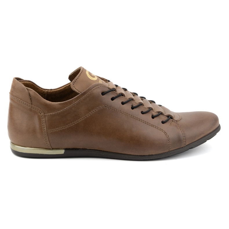 Polbut Men's leather sports shoes 2123 brown