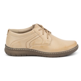 Olivier Women's leather half-boots 0819 beige