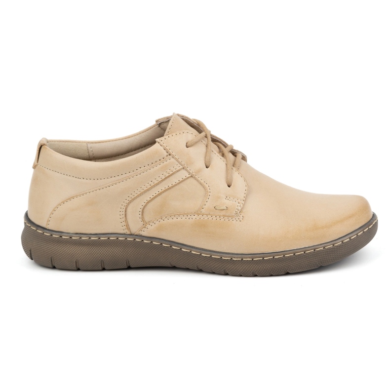 Olivier Women's leather half-boots 0819 beige