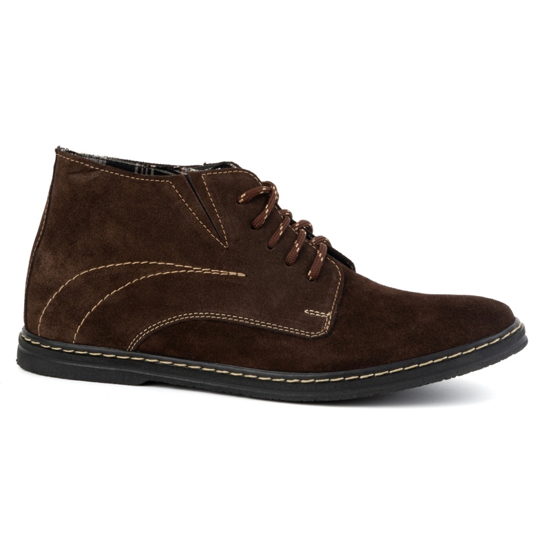 Olivier Men's shoes lace-up ankle boots 307lu brown