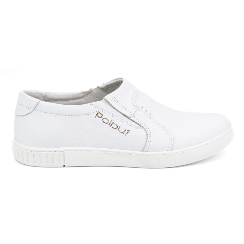 Polbut Men's slip-on leather shoes 334/2 white Polbut Men's slip-on leather shoes 334/2 white