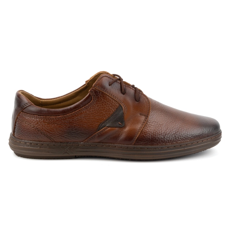 Olivier Men's leather short lace-up shoes 7061DT brown Olivier Men's leather short lace-up shoes 7061DT brown
