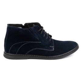 Olivier Men's shoes lace-up ankle boots 307lu navy blue Olivier Men's shoes lace-up ankle boots 307lu navy blue