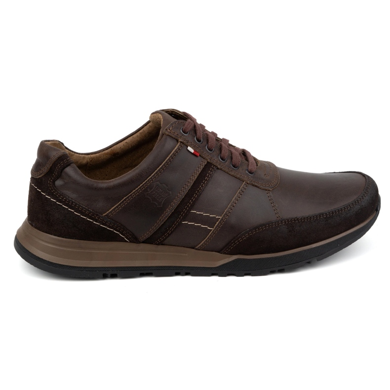 Olivier Men's Leather Lace-Up Shoes Sport Style 310GT Brown
