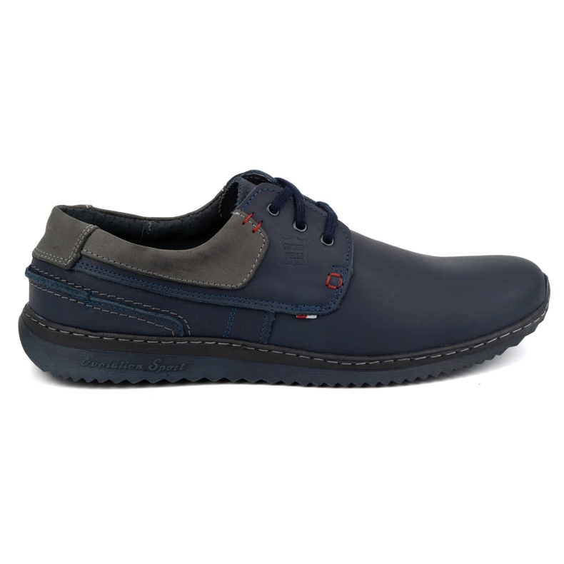 Olivier Men's Leather Casual Shoes Model 308GT blue