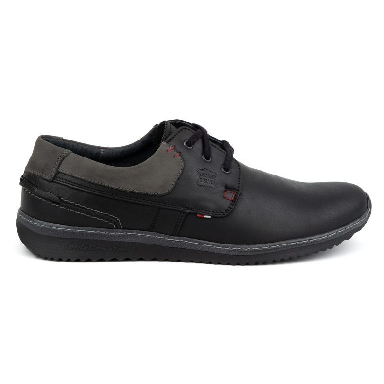 Olivier Men's Leather Casual Shoes Model 308GT black