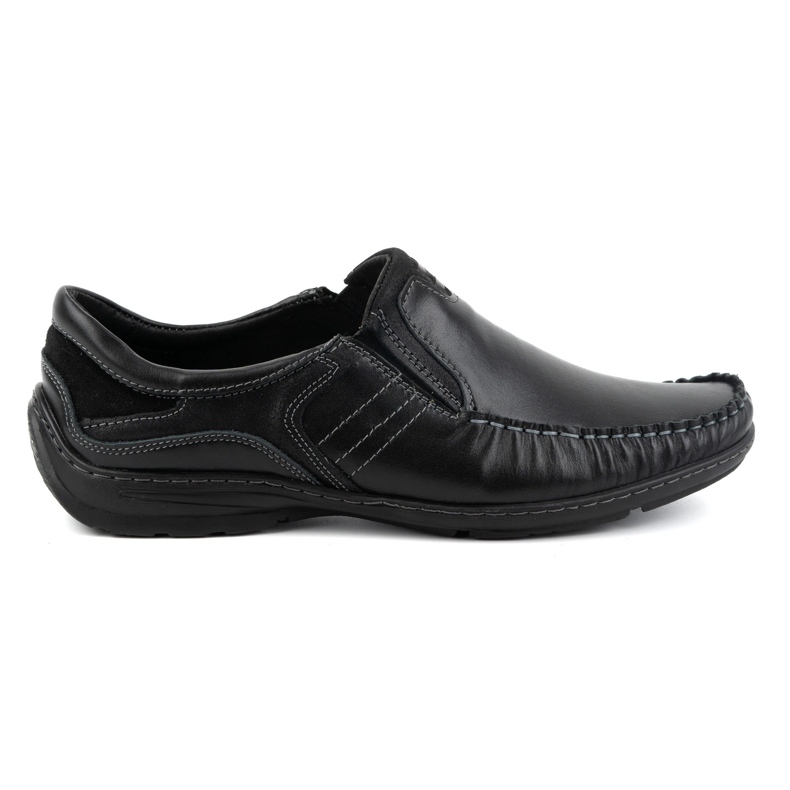 KOMODO Men's shoes leather moccasins 627K black KOMODO Men's shoes leather moccasins 627K black