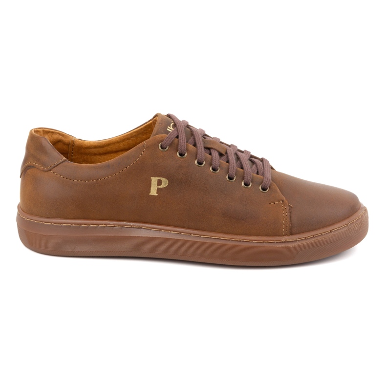 Men's leather sneakers POLBUT 2127 camel brown Men's leather sneakers POLBUT 2127 camel brown