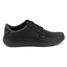 Olivier Men's lace-up leather shoes 077KZ black