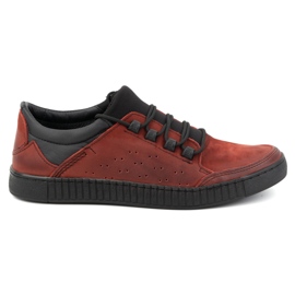 Olivier Men's lace-up leather shoes 287KZ red