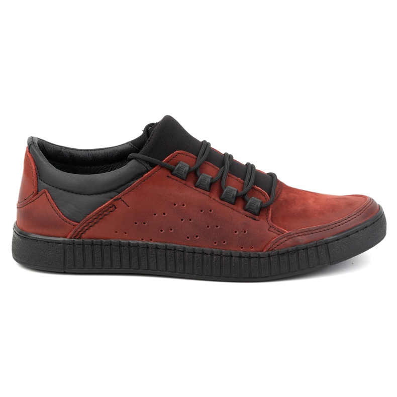 Olivier Men's lace-up leather shoes 287KZ red
